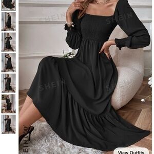 🌸S12 - SHEIN VCAY Square Neck Dress🖤